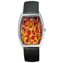 Abstract Pattern Barrel Style Metal Watch by BangZart