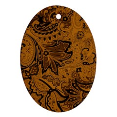 Art Traditional Batik Flower Pattern Ornament (oval)