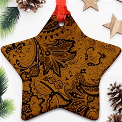 Art Traditional Batik Flower Pattern Ornament (star) by BangZart