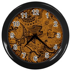 Art Traditional Batik Flower Pattern Wall Clocks (black) by BangZart