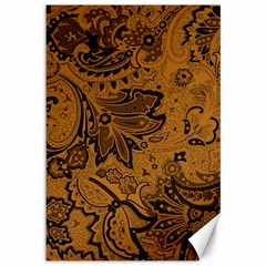 Art Traditional Batik Flower Pattern Canvas 12  X 18   by BangZart