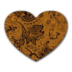 Art Traditional Batik Flower Pattern Heart Mousepads by BangZart