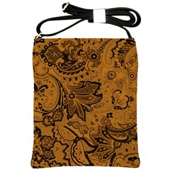 Art Traditional Batik Flower Pattern Shoulder Sling Bags by BangZart