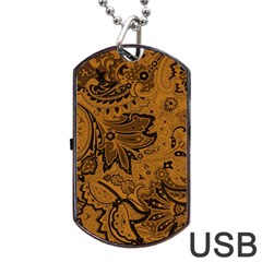 Art Traditional Batik Flower Pattern Dog Tag Usb Flash (one Side) by BangZart