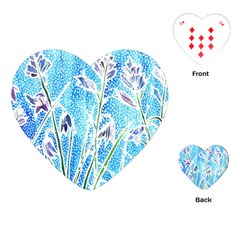 Art Batik Flowers Pattern Playing Cards (heart)  by BangZart