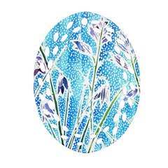 Art Batik Flowers Pattern Ornament (oval Filigree)