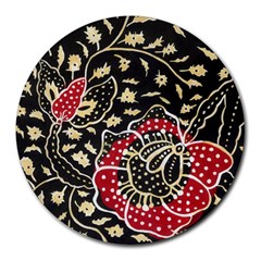 Art Batik Pattern Round Mousepads by BangZart