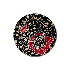 Art Batik Pattern Rubber Round Coaster (4 Pack)  by BangZart