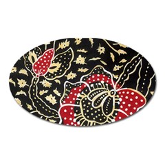 Art Batik Pattern Oval Magnet by BangZart