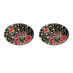 Art Batik Pattern Cufflinks (oval) by BangZart