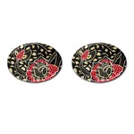 Art Batik Pattern Cufflinks (Oval) Front(Pair)