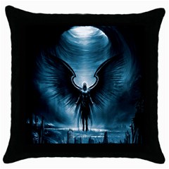 Rising Angel Fantasy Throw Pillow Case (black) by BangZart