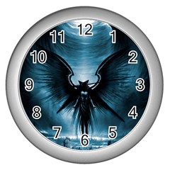 Rising Angel Fantasy Wall Clocks (silver)  by BangZart