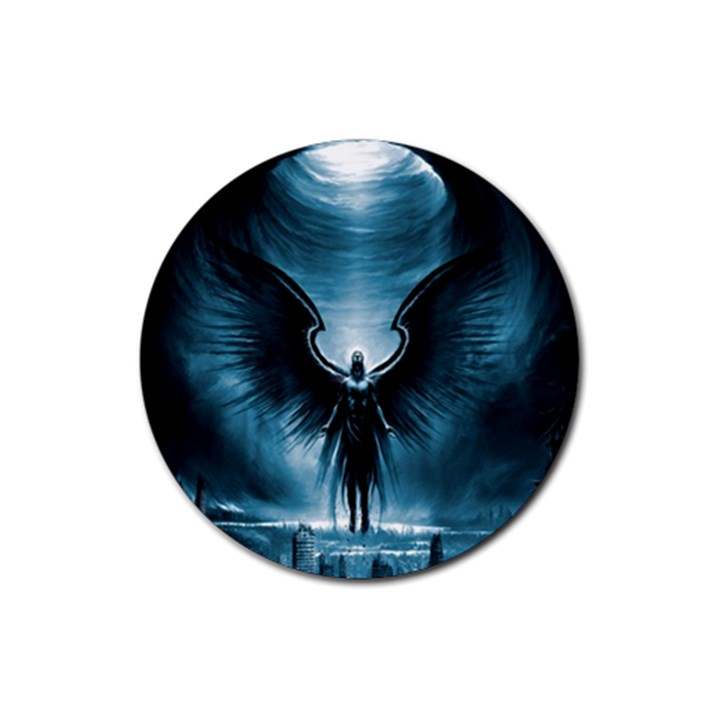 Rising Angel Fantasy Rubber Round Coaster (4 pack) 