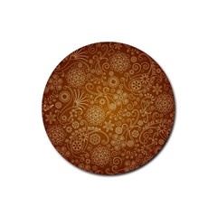 Batik Art Pattern Rubber Round Coaster (4 Pack)  by BangZart