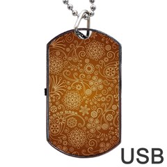 Batik Art Pattern Dog Tag Usb Flash (one Side) by BangZart