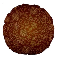 Batik Art Pattern Large 18  Premium Round Cushions by BangZart