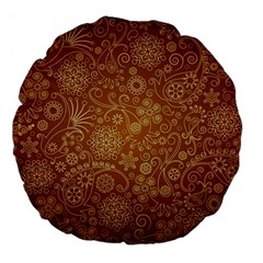 Batik Art Pattern Large 18  Premium Flano Round Cushions by BangZart