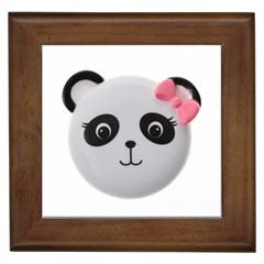 Pretty Cute Panda Framed Tiles by BangZart