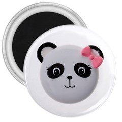 Pretty Cute Panda 3  Magnets by BangZart