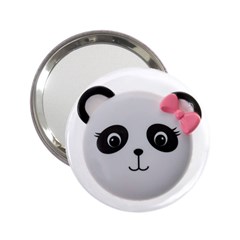 Pretty Cute Panda 2 25  Handbag Mirrors by BangZart