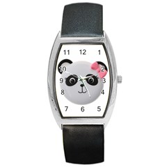 Pretty Cute Panda Barrel Style Metal Watch by BangZart