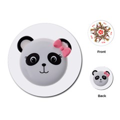 Pretty Cute Panda Playing Cards (round)  by BangZart