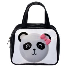 Pretty Cute Panda Classic Handbags (one Side) by BangZart