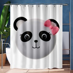 Pretty Cute Panda Shower Curtain 60  X 72  (medium)  by BangZart