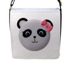 Pretty Cute Panda Flap Messenger Bag (l)  by BangZart