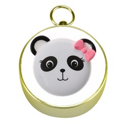 Pretty Cute Panda Gold Compasses by BangZart