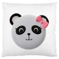 Pretty Cute Panda Large Flano Cushion Case (two Sides) by BangZart