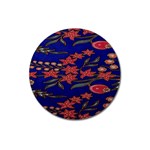 Batik  Fabric Magnet 3  (Round) Front