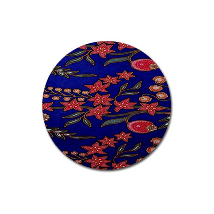 Batik  Fabric Magnet 3  (Round)