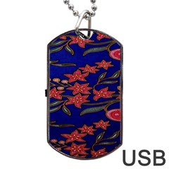 Batik  Fabric Dog Tag Usb Flash (one Side) by BangZart