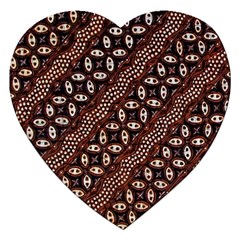 Art Traditional Batik Pattern Jigsaw Puzzle (heart) by BangZart