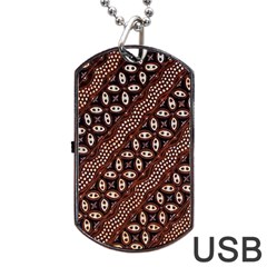 Art Traditional Batik Pattern Dog Tag Usb Flash (one Side) by BangZart