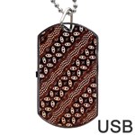 Art Traditional Batik Pattern Dog Tag USB Flash (One Side) Front