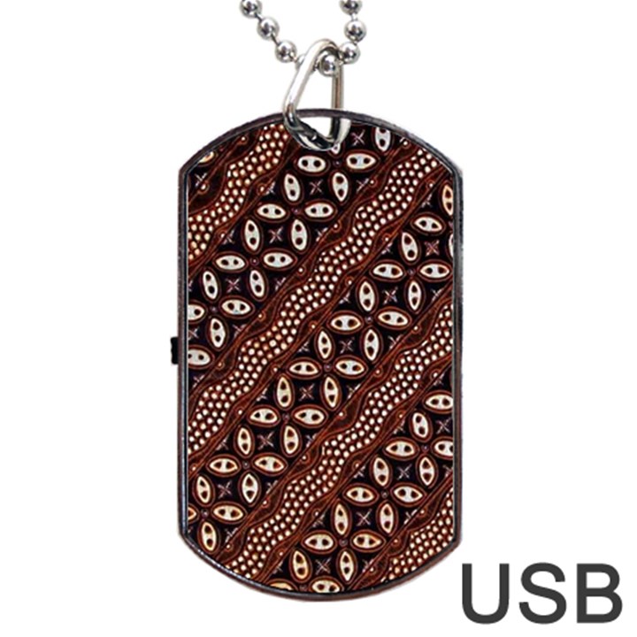 Art Traditional Batik Pattern Dog Tag USB Flash (One Side)