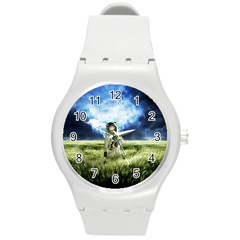 Astronaut Round Plastic Sport Watch (m) by BangZart