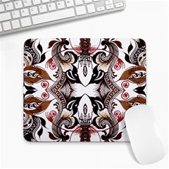 Art Traditional Batik Flower Pattern Large Mousepads by BangZart