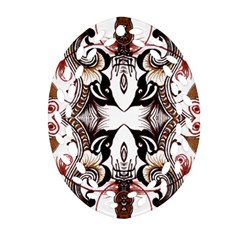 Art Traditional Batik Flower Pattern Ornament (oval Filigree)