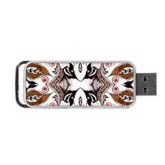 Art Traditional Batik Flower Pattern Portable Usb Flash (two Sides) by BangZart