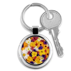 Colorful Flowers Pattern Key Chains (round)  by BangZart