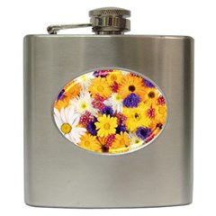 Colorful Flowers Pattern Hip Flask (6 Oz) by BangZart