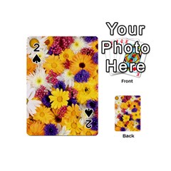 Colorful Flowers Pattern Playing Cards 54 (mini)  by BangZart