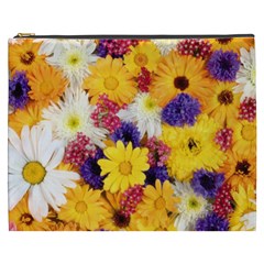 Colorful Flowers Pattern Cosmetic Bag (xxxl)  by BangZart