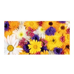 Colorful Flowers Pattern Satin Wrap by BangZart