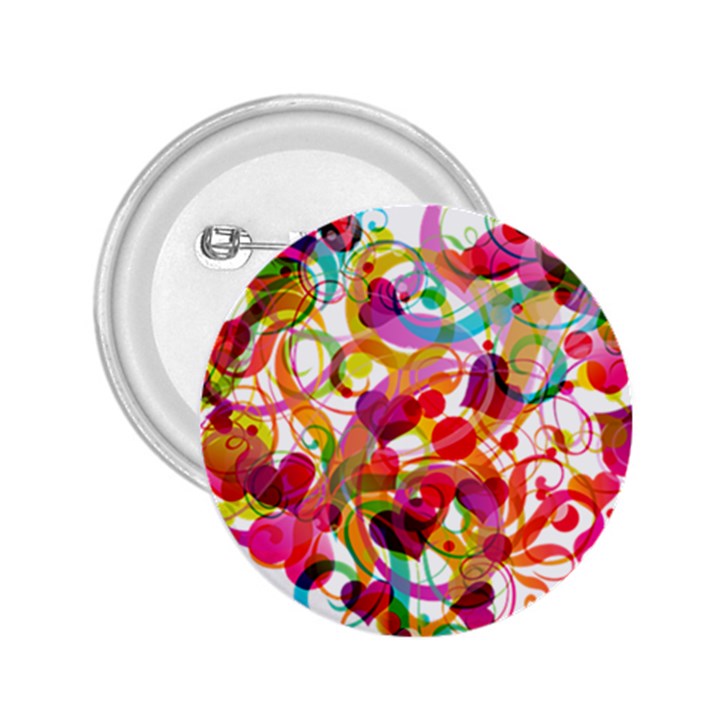 Abstract Colorful Heart 2.25  Buttons