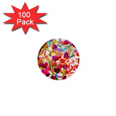 Abstract Colorful Heart 1  Mini Buttons (100 Pack)  by BangZart